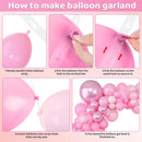 Amandir 153pcs Pastel Light Pink Balloon Garland Arch Kit Different Sizes — 3