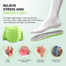 Pickleball Insoles, 4D Memory Foam Arch Support Inserts, Shock Absorbing, Anti-Slip Massage Support, Breathable Comfort for Walking & Sports(Green, Men 8-9/Women 9.5-10) - Men 6-7/Women 8-9 — 6
