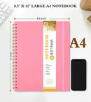 Spiral Notebook Journal 8.5” x 11”, A4 Large Pink Notebooks for Women Men, College Ruled Lined Journal, 100 GSM Paper, Plastic Hardcover Spiral Bound Journals for Work School Note Taking Business — 2