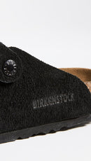 Birkenstock Women's Boston Suede Clogs – Black Suede — 3