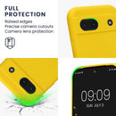 kwmobile Case Compatible with Google Pixel 8a Case - Protective Slim TPU Phone Cover - Soft Matte Finish - Radiant Yellow — 3