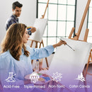 ESRICH Stretched Canvas for Painting 12x12 Inch, 2 Pack Blank Canvas -5/8 in Profile Primed Cotton White Canvases for Painting for Oil & Acrylic Paint — 5