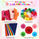 Rainbow 3D Happy Birthday Banner, Pre-Strung Felt Party Decorations — 5
