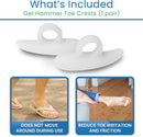 VIVEsole Hammer Toe Crest Cushion & Buttress Pad - Reduces Pressure from 8