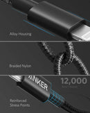 Anker New Nylon USB C to Lightning Cable, MFi-Certified Cord (6 ft, Black) 5