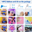 Electric Balloon Pump, Portable 2 Modes Balloon Blower Machine with 14 Balloon Arch Kits, Air Pump for Balloon, Balloon Inflator for Party Decoration | Blue — 2