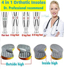 Goofort Women Men Posture Correcting Orthotic Insoles 4 in 1 Gel Insoles Flat feet Arch Support Orthopedic overpronation Supination Plantar Fasciitis Metatarsalgia X/O Valgus Varus Shoe Inserts - Grey — 2
