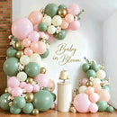 Zesliwy Green Cream White Pink Gold Balloon Arch Kit, Latex, Party Decor | Sage Green Pink Gold — 1