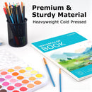 Hapikalor Watercolor Paper Pad, 9"x12" Water Color Paper, 140lb/300gsm Teal | 9" x 12" Pad — 4