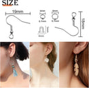 TOAOB 150pcs Hypoallergenic Earring Hooks Mixed Colors Ear Wire Hooks Earring Making Kit with 1000pcs Open Jump… — 2