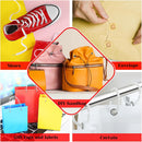 643Pcs Grommet Tool Kit 1/2 Inch(Inside Hole Size) Eyelet Kit with 320Pcs Eyelets Grommets, 320Pcs Washers, and Grommet Eyelet Pliers for Leather/Belt/Shoes/Crafts | 643pcs 1/2 Inch (Inside Diameter) Silver/Gold — 6