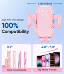 VICSEED 2026 Ultimate Sturdy Car Phone Holder [Upgraded 95+LBS Strongest Suction] Universal Long Arm Cellphone Mount for Car Dashboard Windshield Vent Truck Boat for iPhone 18 17 16 Pro Max & Android | Hot Pink photo 6