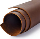 Genuine Leather Tooling Sheets 1.8-2.0MM Thick Genuine Top Full Grain Oil Tan Crazy Horse Cowhide Leather Sheets for Crafts Tooling Sewing Wallet Earring Hobby (Brown, 12"x24") — 1