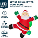 Joiedomi 6 FT Tall Christmas Inflatable Climbing Santa with Gift Bags, Blow Up Xmas Hanging Santa Outdoor Decorations with Build-in LEDs for Xmas Party Decor Yard Outside Garden Holiday Decorations — 3