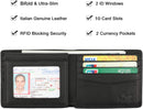 HIMI Wallet for Men-Genuine Leather RFID Blocking Bifold Stylish Wallet With 2 ID Window - Black - Leather — 3