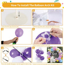 RUBFAC Balloon Arch Kit, 8ft Tall & 9ft Wide Adjustable Balloon Arch Frame Stand with 2 PVC Bases,2 Water Fillable Bags, 50pcs Balloon Clips for Wedding Party Baby Shower Supplies Christmas Decoration — 5