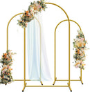 Hemmotop Metal Arch Backdrop Stand, Gold, Set of 3, 6FT, 5FT, 4FT — 1