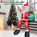 8 FT Inflatable Sitting Santa Claus Christmas Outdoor Decorations, Blow Up Santa Claus with Gift Bag Sitting on Roof Wall Tree Chair, Outdoor/Indoor Decorations for Street House Patio Bench Shrubs — 5