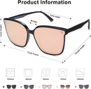 SOJOS Sunglasses for Women Men Vintage Style Shades UV400 Mirrored Lens | Black/Pink | 58 Millimeters — 5