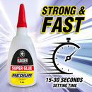 Medium Cyanoacrylate (CA) Super Glue – 2 oz Bottle – Fast-Setting Adhesive for Wood, Plastic, Ceramic, and DIY Projects — 6
