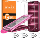 QHOHQ for iPhone 18 Pro Max Screen Protector, 9H+ Tempered Glass, 3+3 Pack — 1