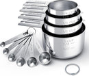 TILUCK Stainless Steel Measuring Cups & Spoons Set, Cups and Spoons — 1