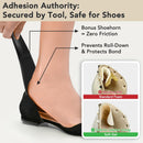 Dr. Shoesert Soft Gel Heel Grips for Shoes Too Big (4 Pairs + Shoehorn) - Black — 4