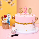 PHD CAKE 10-Pieces Pink Numeral Birthday Candles, Cake Numeral Candles Number 0-9 Glitter Cake Topper Decoration for Birthday,Wedding Anniversary,Party Celebration — 5