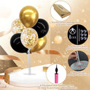 TONIFUL 6 Set Black Gold Balloon Stand Balloon Centerpieces for Table Decor | Black Gold-6 | 6 Set Balloon Stand — 7