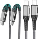 Durcord 2Pack 10ft USB C Charger Cable - 100W Fast Charging for Android/Phone/Pad, Type C to Type C Compatible with iPhone 18/17/16/15 Pro Plus Max photo 1