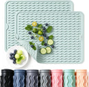2 Pack Caketime Silicone Dish Drying Mat for Kitchen Counter Escurridor de…