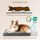 EHEYCIGA Orthopedic Dog Bed Large with Removable Washable Cover, 41IN Grey