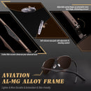 CGID Polarized Sunglasses Men Womens Pilot Style Mirrored Shades UV400 GA61 | Al-mg Frame |62mm| Brown Brown | 62 Millimeters — 4