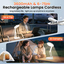One Fire Rechargeable Table Lamp, 3600mAh Battery Operated Lamp Dorm Lamp — 4
