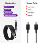 Statik MagStack Pro USB C to USB C Coiling Magnetic Charging Cable, 100W, Nylon Braided Tangle-Free Design, Magnetic Coiling, Data Transfer, Compatible with iPhone & Android, 3FT Black 7