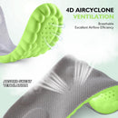 Pickleball Insoles, 4D Memory Foam Arch Support Inserts, Shock Absorbing, Anti-Slip Massage Support, Breathable Comfort for Walking & Sports(Green, Men 8-9/Women 9.5-10) - Men 9.5-10.5/Women 10.5-11.5 — 3