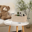 MiniArk Small Storage Baskets for Organizing | Closet Organizer Bins | Shelf Toy Basket | Woven Rope Baskets | Cube Decorative Box | Shallow Basket | L11.5xW7.5xH4.7| Brown — 2