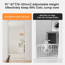 Extra Tall Cat Gate 51"-87" Height Adjustable Pressure Mounted 4 Extensions — 4