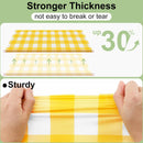 misaya 20 Packs Buffalo Disposable Table Cloth, 54 x 108 Inch Waterproof Plastic Tablecloth, Rectangle Yellow and White Checkered Table Covers for Picnic, Birthday, Party, Back to School | 54" x 108" - 20 Pack — 2