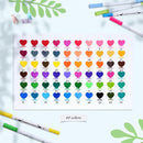 Ohuhu Adult Coloring Book Markers 60 Colors Dual Tip Water-Based-Maui-White | 1 Count (Pack of 60) | White Pen | Elegant Gift Box — 2