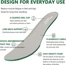CCSOFTIME Insoles for Men and Women Replacement Shoe Inserts for Comfort Shock Absorption Breathable Shoe Liners for Running Walking, Hiking, Working, Trim to Fit Black W12-15/M10-13 — 2