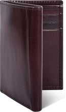 Real Leather Mens Trifold Wallet - RFID Slim Minimalist Front Pocket Gift (VT brown)