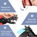 Leather Hole Punch,Belt Hole Puncher for Leather, Revolving Punch Plier Kit for Watches, Handbags, Punch Tool for Belts Diameter : 4.5/4 /3.5/3/2.5/2mm. | 3 circles+3 ellipses — 5