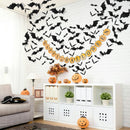 Piteno® 96Pcs Bats Halloween Decorations Party Supplies, Realistic PVC 3D Black Scary Bat Stickers for Creepy Home Decor Halloween Party Decorations DIY Wall Window Decal Bathroom Indoors (Large) — 5