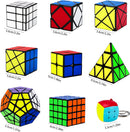 Speed Cube Set, Puzzle Cube,9 Pack Magic Cubes Pyraminx Pyramid + 2x2 + 3x3 + 4x4 + Megaminx + Mirror + Mini 3x3 + Skewb + Fenghuolun Puzzle Cube Toy for Kids & Adults — 3