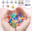 INSCRAFT 1200PCS Bracelet Making Kit, 24 Colors Pony Rainbow Kandi Beads, Friendship Bracelet Kit with Elastic… — 2