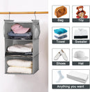 MAX Houser 3 Tier Shelf Hanging Closet Organizer, Space Saver,Closet Hanging Shelf with 2 Sturdy Hooks for Storage, Foldable (Grey) — 7