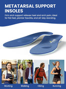 Welnove Arch Support Inserts with Metatarsal Pads, Metatarsal Insoles for Metatarsalgia, Mortons Neuroma Relief,Ball of Foot Pain, Plantar Fasciitis Insoles for Women&Men for Standing All Day-L 6