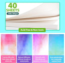 Soucolor Watercolor Paper Pad 9x12 140lb Cold Press 40 Sheets Art Supplies | Satind Black | 9" x 12" (Pack of 1) — 4