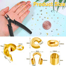 Acejoz 2251 Pieces Crimp Beads for Jewelry Making, Knot Covers, Crimp Bead Covers, Crimp Tubes and Wire Guardians… — 3